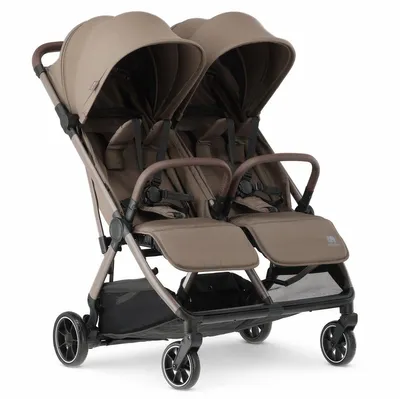 Obrázek produktu pro Deryan Luxe Rolo X2 V2 Dvojitý Kočárek – Kompaktní Kočárek pro 2 Děti – Hazel