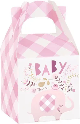 Produktbild von Baby Shower Elefant Mädchen 8 Geschenkboxen