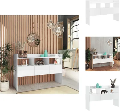 Obrázek produktu pro vidaXL Příborník vysoký lesk bílý 105x30x70 cm materiál na bázi dřeva - Příborníky