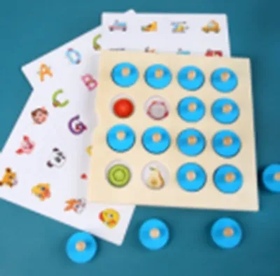 Obrázek produktu pro Dřevěná puzzle desková hra pexeso + 4 karty