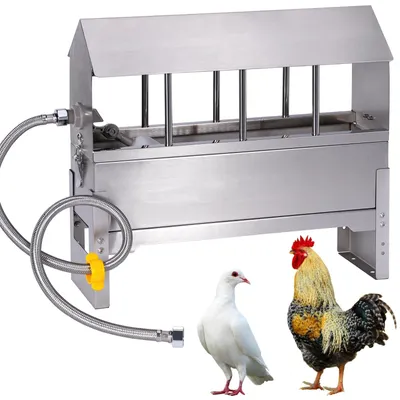 Produktbild von Hühnertränke Geflügeltränke Wassertränke - Edelstahl - Automatischer Schwimmerhahn - Für Hühner, Enten und Tauben