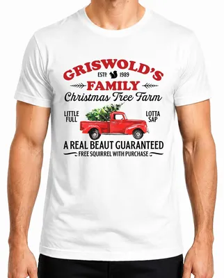 Zdjęcie produktu dla Griswolds Family Christmas Tree Farm - Koszulka męska Christmas Xmas, Biały, XXL