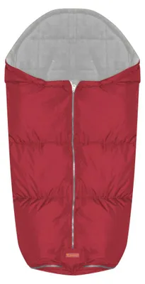 Produktbild von Lorelli Thermo-Fußsack Kinderwagen grau wasserdicht, winddicht, Reißverschluss rot