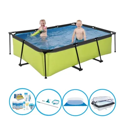 Zdjęcie produktu dla Basen EXIT Lime - 220x150x60 cm - Basen stelażowy - Zestaw basenowy