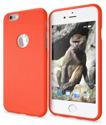 Produktbild von iPhone 6 6S Hülle Handyhülle von NALIA, Ultra Slim TPU Silikon Cover Neon Case Orange