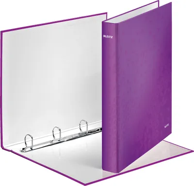 Image de LEITZ Classeur à anneaux WOW DIN A4 carton dur violet