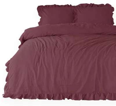 Image de Darymex Literie coton avec volant 160x200 framboise