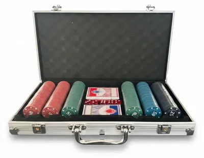 Produktbild von Dripio - Pokerset - 300 Jetons - 2 Kartenspiele - Mit Luxuskoffer, KI-generiertes Bild