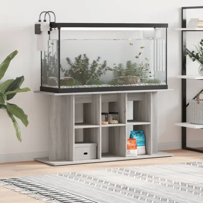 Produktbild von vidaXL Aquariumständer Grau Sonoma 120x40x60 cm Holzwerkstoff