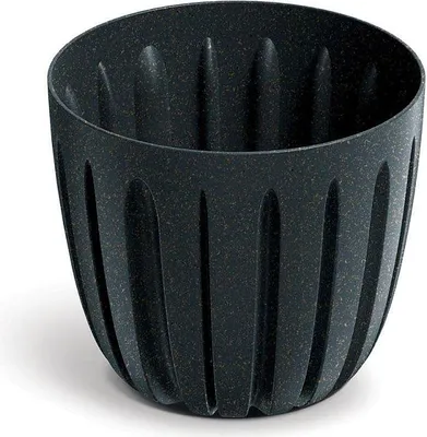Produktbild von Blumentopf WARIO ECO WOOD 13,8 cm - Farbe: anthrazit ECO