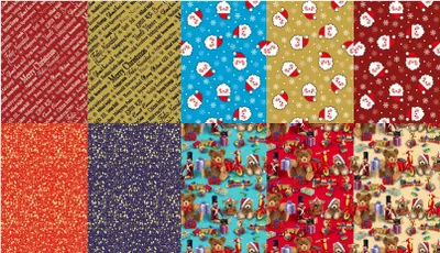 Immagine prodotto di Carta da regalo 0,7x2m Natale mix 4