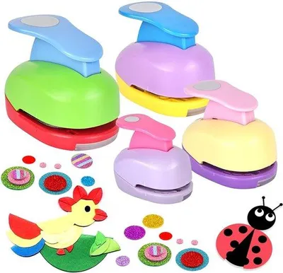 Produktbild von Perforator-Set 4-teilig, Scrapbooking, 10-38mm Lochstanzen, DIY-Karten