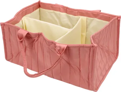 Immagine prodotto di Organizzatore per il cambio, cestino portaoggetti per bambini, porta pannolini pieghevole con maniglie per il trasporto, rosa
