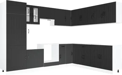 Produktbild von vidaXL 14-tlg. Küchenschrank-Set Lucca Schwarz Holzwerkstoff