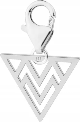 Imagen del producto de Colgante de plata de ley 925, forma triangular,