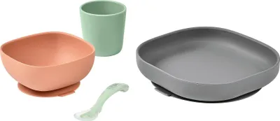 Produktbild von BEABA Geschirrset Silikon mineral 4teilig