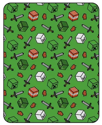 Produktbild von Minecraft Fleecedecke aus Flanell – Kuschelige Wärme für kleine Baukünstler, 150 x 110 cm