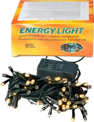 Zdjęcie produktu dla Lampki Światełka Choinkowe Wewnętrzne 80LED 7,5m 230V Ciepłe Białe