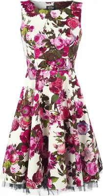 Produktbild von H&R London Mittellanges Kleid Damen Audrey 50's multicolor S
