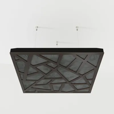 Produktbild von 4er-Set Akustik-Deckenpaneele SKYROSS Samt 50x50x5 cm, Wenge/Grau