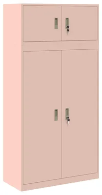 Productafbeelding van vidaXL Opbergkast, 2 stuks, roze, 90 x 40 x 180 cm, staal