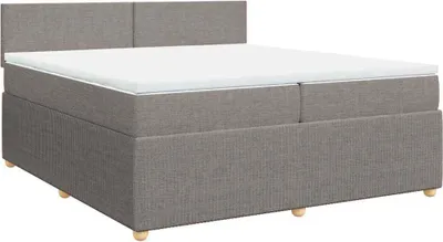 Produktbild von vidaXL Boxspringbett mit Matratze Taupe 200x200 cm Stoff