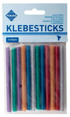Productafbeelding van Pebaro, 12 lijmstiften voor hete lijmpistool, glinsterend, 269GLITTER