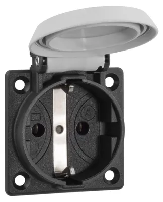 Produktbild von ABL Einbausteckdose EB-Steckdose 1K gr/gr Sk 1661060