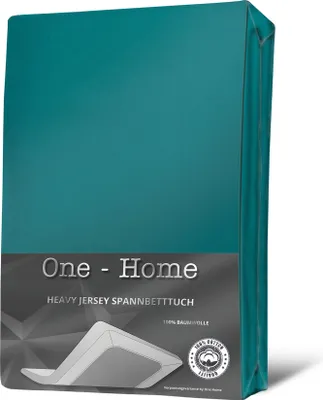 Produktbild von Jersey Spannbettlaken Spannbetttuch weiche Heavy Baumwolle mit Rundumgummizug, Farbe:Petrol, Größe:180 - 200x200 cm Split Topper