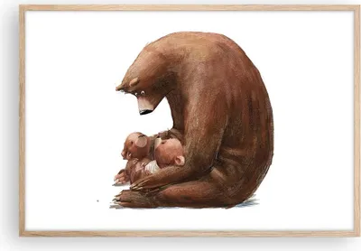 Produktbild von Gerahmtes Poster - Rahmen in heller Eiche - Bär Teddybären Kinder - 91,5x61 cm - Wand Bild - Wanddeko - Wandbilder - Kunstposter - Wandposter - Bilderrahmen - Bilder - Kunstdruck - P2NAA91x61-4732