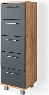 Produktbild von Badschrank Vicco Ilias Goldkraft Eiche 30 x 95 cm, Model 31927