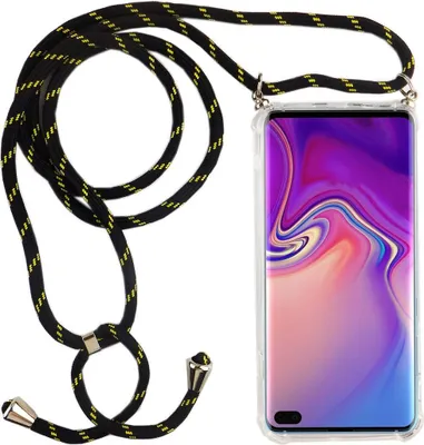 Produktbild von Handykette für Samsung Galaxy S10 Plus - Smartphone Necklace Hülle mit Band - Schnur mit Case zum umhängen in Schwarz