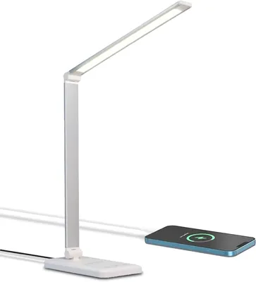 Obrázek produktu pro Stolní lampa – Lampa šetrná k očím – Vhodná pro studium a čtení – Nastavitelná teplota světla – 5 wattů – Bílá
