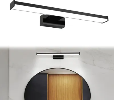 Image de UISEBRT LED Lampe de miroir salle de bain 40cm 10W blanc froid 700LM, design moderne, IP44, lampe de miroir salle de bain coiffeuse applique lampe d'armoire