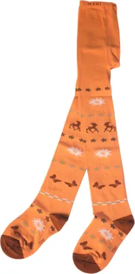 Produktbild von Kinderstrumpfhosen für Mädchen aus Baumwolle Schmetterling Orange Größe 110-116