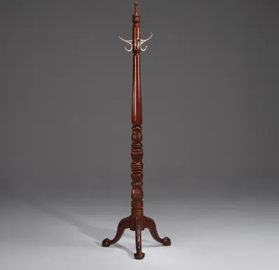 Produktbild von Casa Padrino Designer Luxus Garderoben Ständer - Mahagony Garderobe Rundständer - Luxus Kollektion - Barock Empire Art Deco