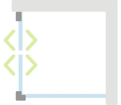 Produktbild von Jungborn Duschtür mit Seitenwand SETTE Pendeltür links Seitenwand rechts 75 x 90 x 200 cm Profilfarbe silber Klarglas mi