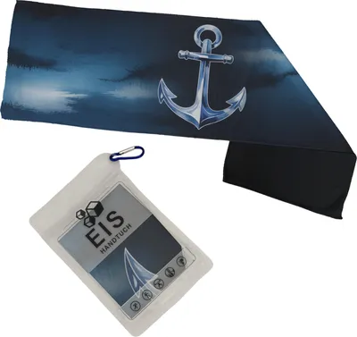 Produktbild von Anker im Aquarellstil Eishandtuch XL für Maritim Fans
