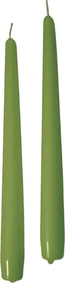 Imagen del producto de Cereria di Giorgio Risthò: Velas para candelabros, cera, color verde oliva, 2,2 x 25 cm, paquete de 10 unidades