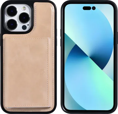 Zdjęcie produktu dla Etui UNIQ Accessory iPhone 14 Pro Max Hardcase Backcover - białe, zdejmowane etui na karty - złote