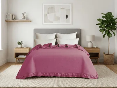 Produktbild von Tagesdecke MONTEGO, dunkelrosa, Größe: 170 x 210 cm