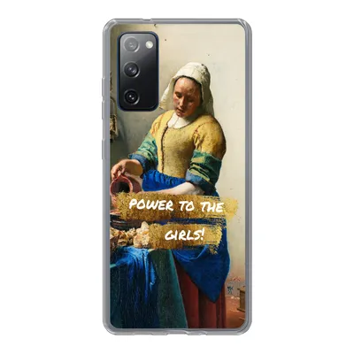 Produktbild von MuchoWow® Handyhülle Schutzhülle Hülle für Samsung Galaxy S20 FE Milchmädchen - Gold - Zitate - Gemälde - Alte Meister Silikon Softcase Handy Hülle - Abdeckung
