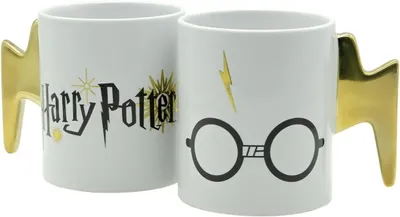 Imagen del producto de Taza de Harry Potter, diseño de vasos, con asa en forma de rayo, 460 ml