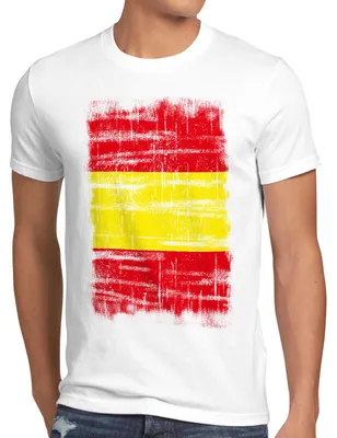 Produktbild von BaumwolleCloud Spanien Vintage Flagge Herren T-Shirt EM WM Olympia