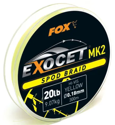 Produktbild von Fox Exocet MK2 Spod Braid 0,18mm 9,07kg 300m yellow - Angelschnur