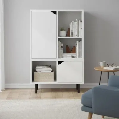 Image de Étagère bibliothèque empilable avec étagères réglables