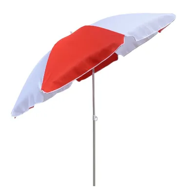Produktbild von **** Modell Outdoor Sonnenschirm Rot/Weiß 200cm, Polyester Überdachung, Aluminium Stange, faltbar, höhenverstellbar, neigungsverstellbar, UV-Schutz, inkl. Tragetasche, Stangendurchmesser 28-32mm, 140g