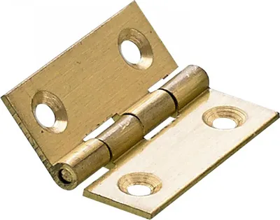 Produktbild von Set mit 2 universellen Messing-Möbelscharnieren, 38 x 32 mm