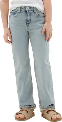 Immagine prodotto di Jeans da bambina Calvin Klein, modello Andrew, colore blu lavaggio medio, gamba dritta
