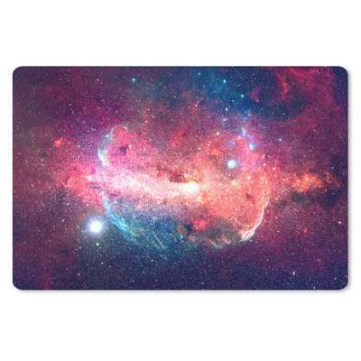 Produktbild von MuchoWow® Schreibtischunterlage Weltraum - Sterne - Orange 60x40 cm - XXL Mauspad - Großes Mauspad